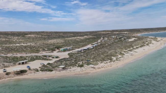 Cleo Smith was holidaying with her family at Blowholes campsite in Macleod, north of Carnarvon, when she vanished at about 1:30am on Saturday. Picture: Google Maps