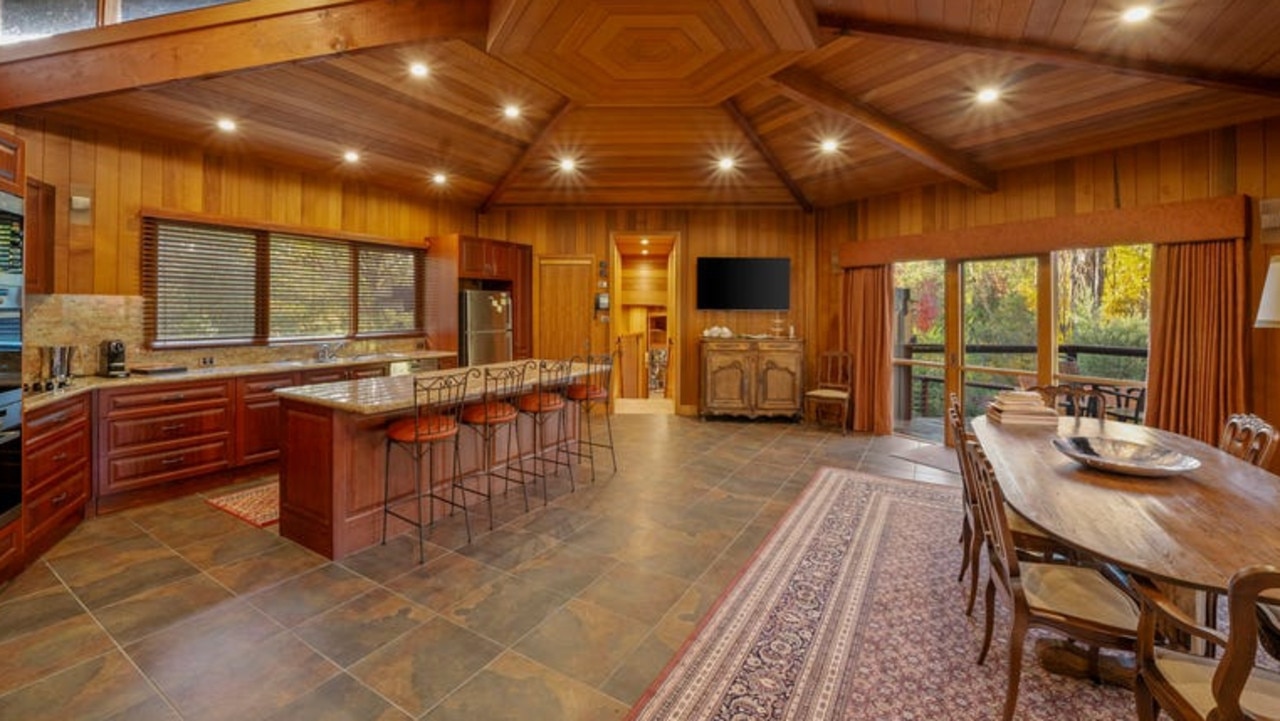 A look inside the property with its open plan kitchen and dining space.