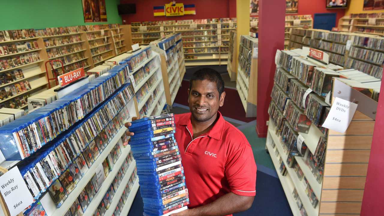 After a decade, Civic Video Nambour will close in the coming weeks, unable to keep business running. Will miss all their amazing customers who became friends.Business owner Suhail Mahadevan is selling all the movies in stock. Picture: Warren Lynam