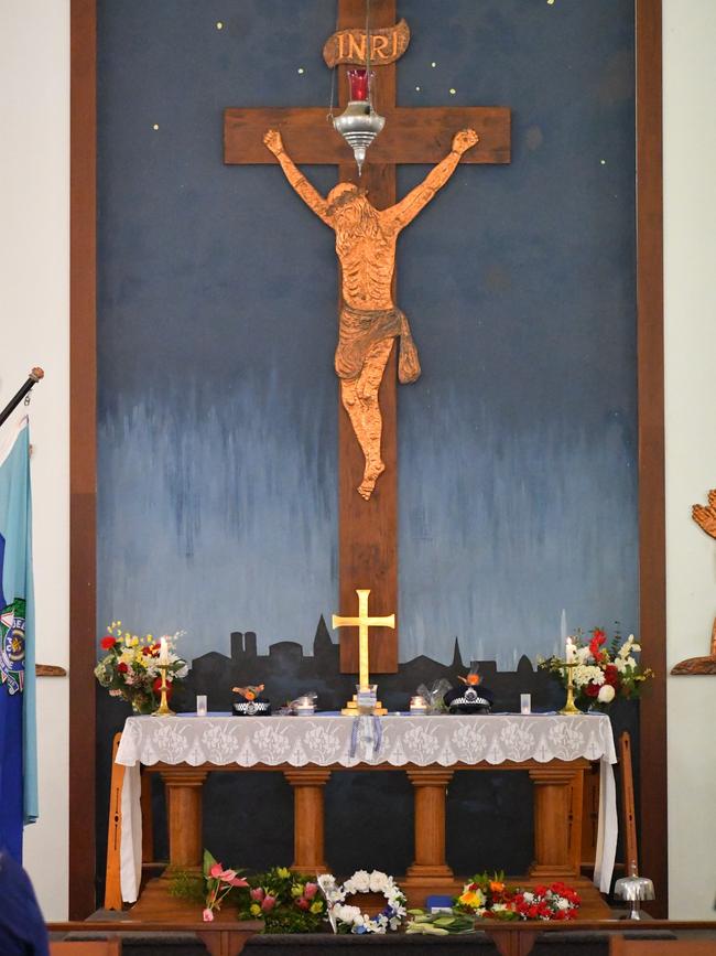 Photographs from the National Police Remembrance Day commemoration at the Ingham Holy Trinity Anglican Church in Hinchinbrook Shire on Friday. Picture: Cameron Bates