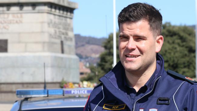 Ambulance Tasmania Director of Operations Jordan Emery speaks to the media on Wednesday, September 14, 2022.