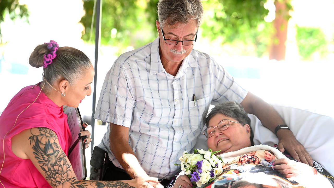 Ambulance Wish Vow renewal ceremony for Robyn and David Sloane in Wynnum. Picture: John Gass