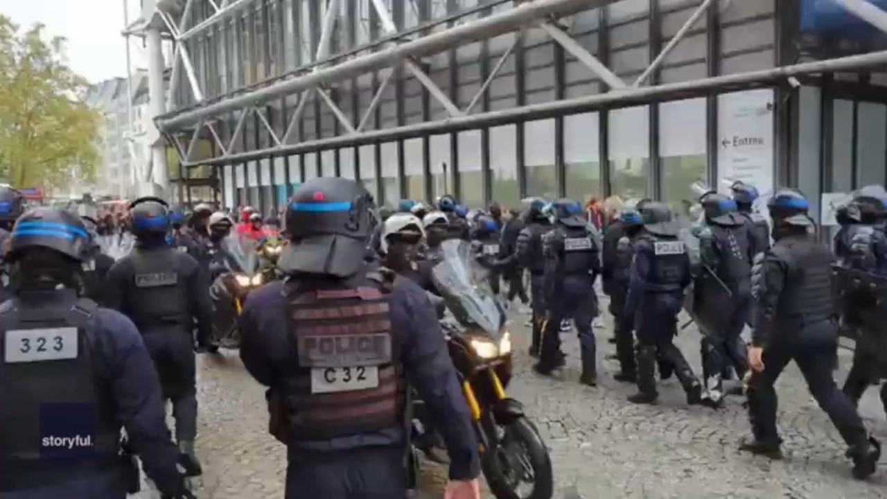 Police clash with pro-Palestine protesters in Paris as demonstrations turn ugly