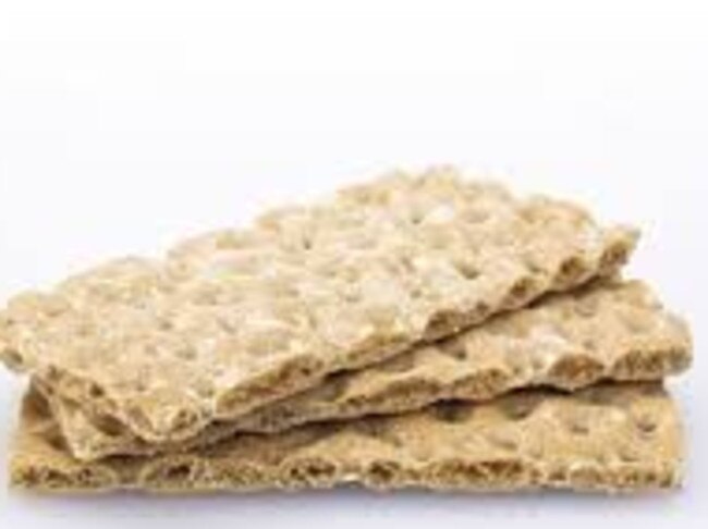 Rye crisp bread is a healthy snack.