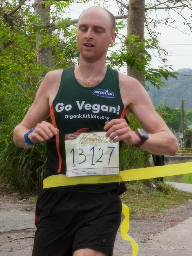 Jenkins completing a cross country race in China in 2017. Picture: Instagram.