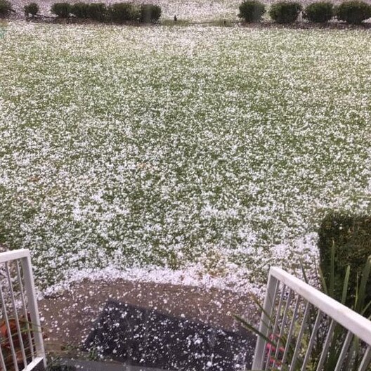 Hail at Baralaba. Picture: Maurice Hetherington