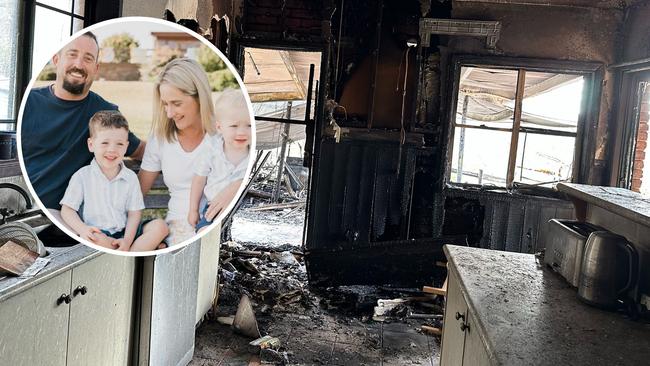 Abbey Mowbray and Richard Kennedy lost their home after a quick moving fire tore through their property in Tuchekoi on October 28, 2023.