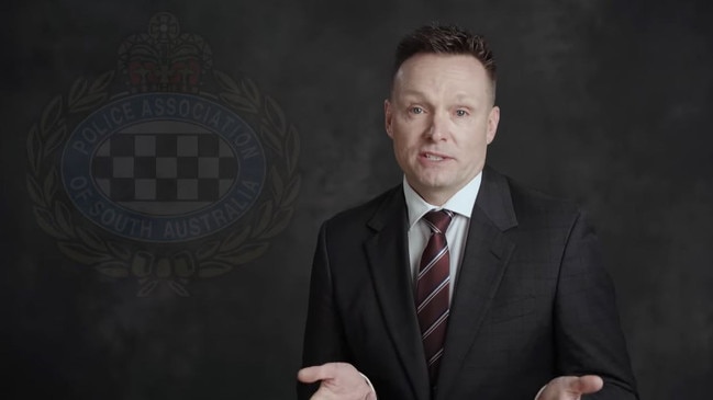 Police Association president Wade Burns addressed members in a video, dismissing the allegations against him aired in parliament.