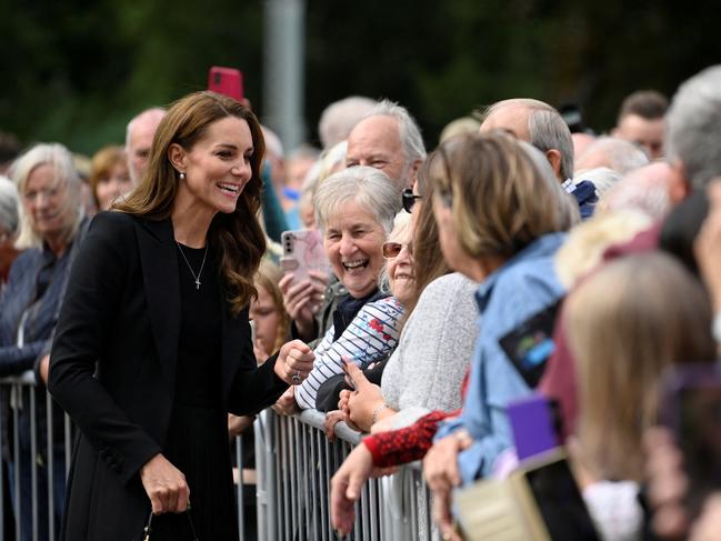 Catherine, Princess of Wales connected with wellwishers outside Sandringham Estate. Picture: Getty Images.