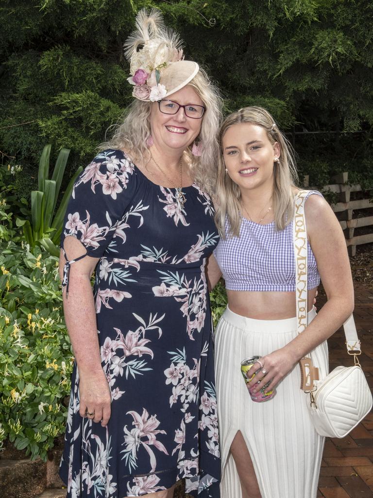 Tanya Kuhn and her daughter Sarina Kuhn. Melbourne Cup Day at the Toowoomba Turf Club. Tuesday, November 1, 2022. Picture: Nev Madsen.