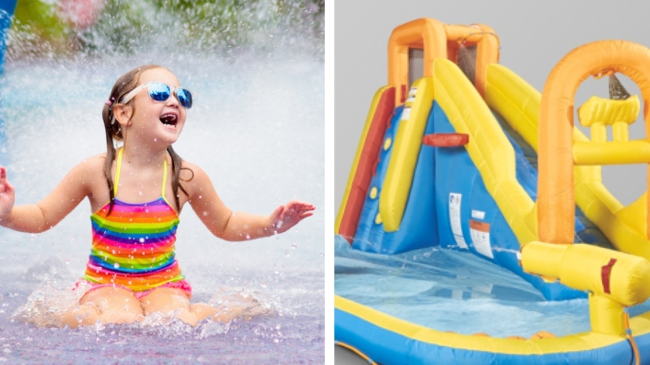 Aldi jumping store castle water slide