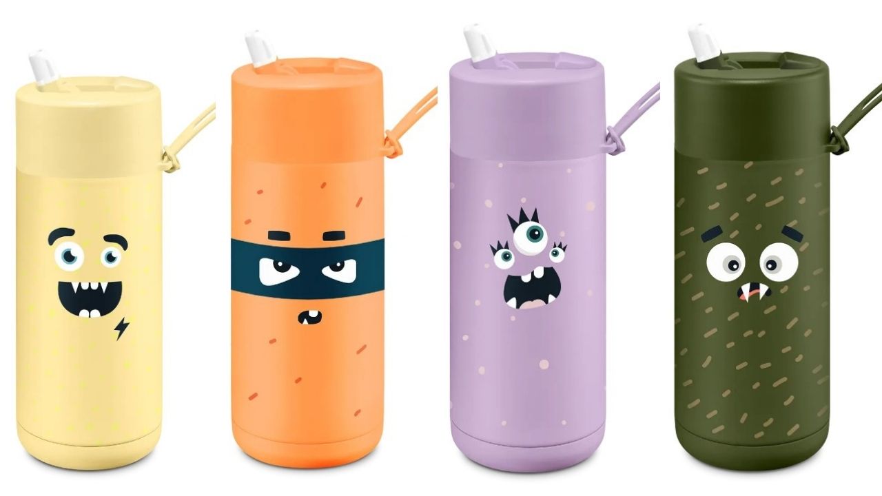 Cactus and Flamingo Kids Leak Proof Water Bottles with Push Button