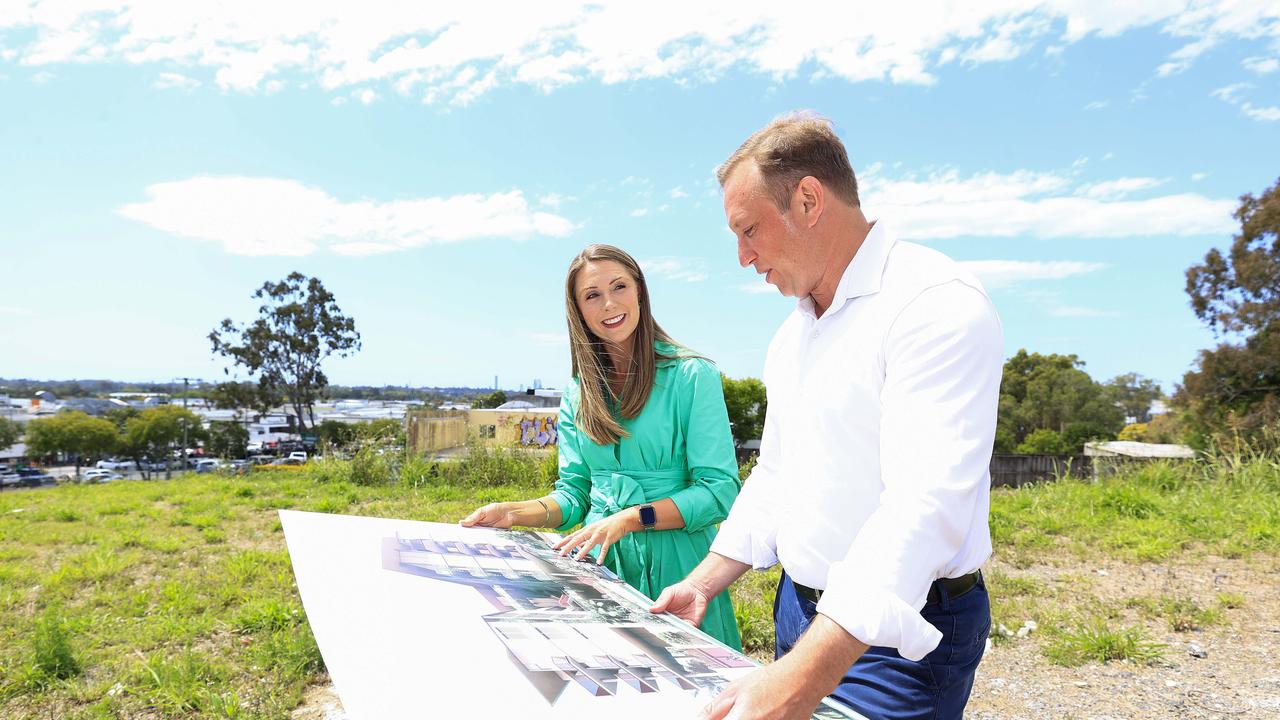 Premier Steven Miles and Member for Gaven Meaghan Scanlon will make a housing announcement at New Street, Nerang. Pics Adam Head