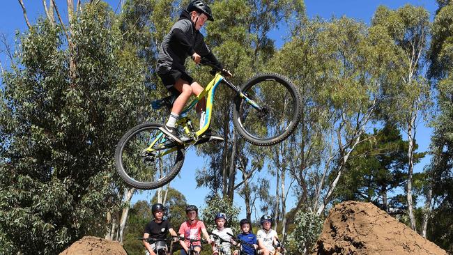 Local kids created a BMX track in Ascot Vale while in lockdown and council are threatening to tear it down. Picture: Josie Hayden