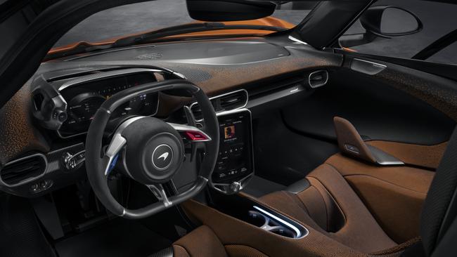 The McLaren W1 offers integrated seats with adjustable steering, pedals and controls for the driver. Picture: McLaren Automotive