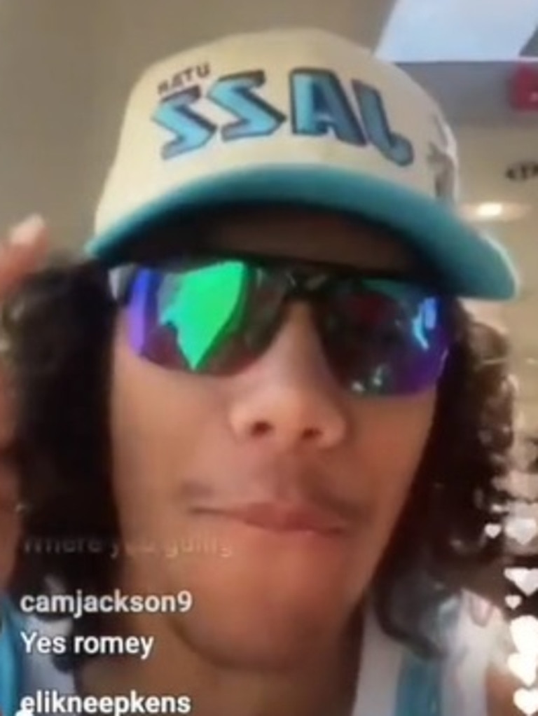 Jarome Luai rapping on TikTok. Picture: TikTok