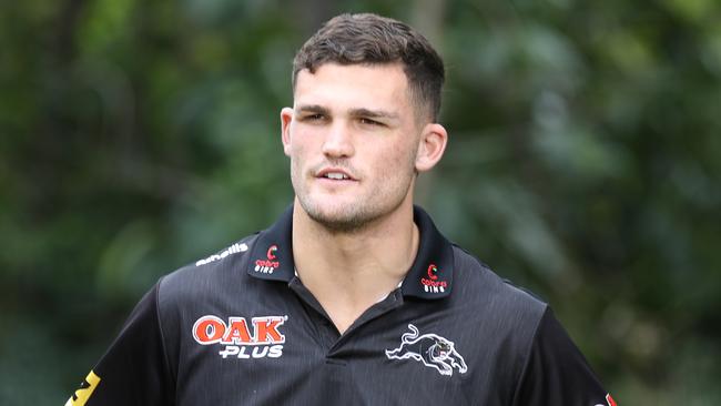 Nathan Cleary is using an unorthodox remedy to aid with the recovery of his injured right shoulder. Picture: Annette Dew