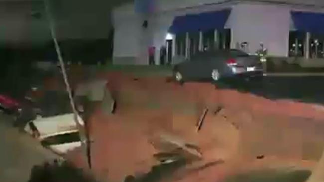 Giant sinkhole swallows fifteen cars in Mississippi