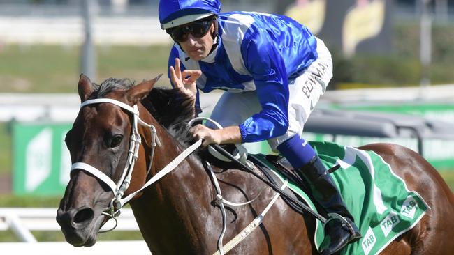 Race 6 — 3:30PM TAB CHIPPING NORTON STAKES (1600 METRES). Winner 'Winx' gets her 22nd win. Trained by Chris Waller. Jockey Hugh Bowman. (NEWS CORP/Simon Bullard)