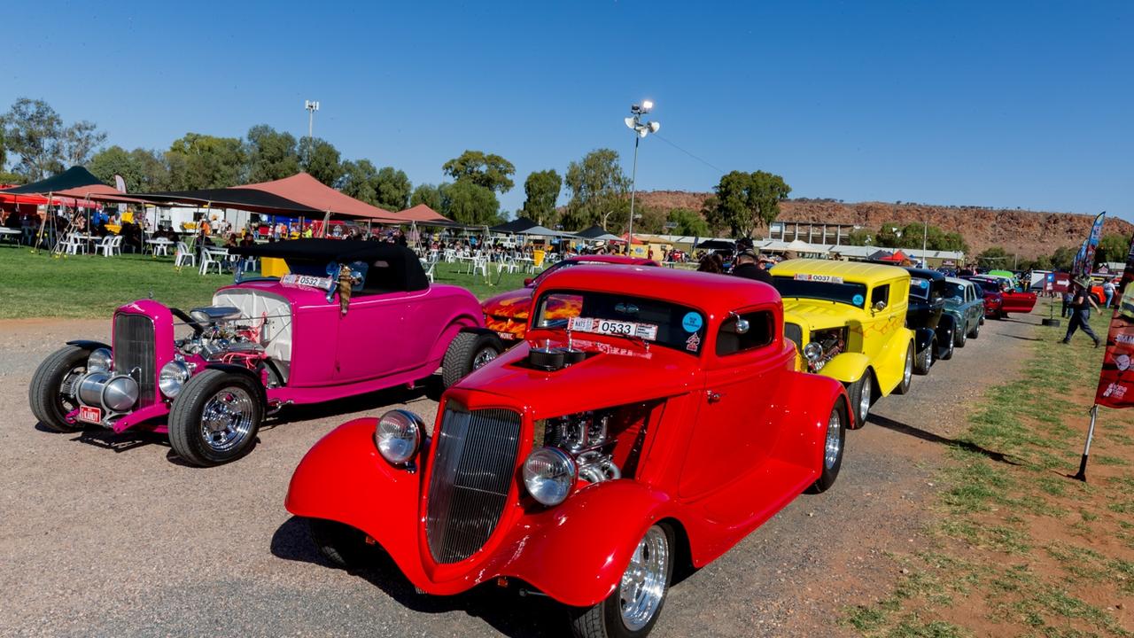 Cars on show at the Red CentreNATS. Picture: NT Major Events