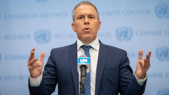 Israel's Ambassador to the U.N. Gilad Erdan. Picture: Eduardo Munoz Alvarez/Getty Images/AFP