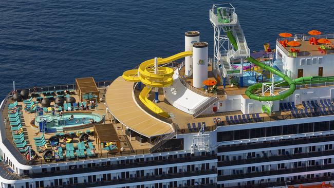 The pool area of Carnival Legend.