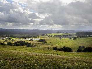 New start: The 80-hectare Pacific Pines Estate site at Lennox Head, viewed from North Creek Road. Reports have emerged the stalled development may be back in track, with plans to complete the project, which went into receivership in 2008.