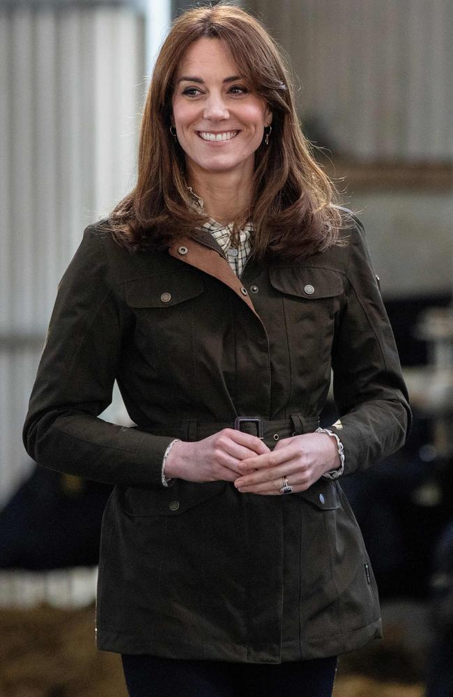 Kate Middleton and her new hair at Teagasc Research Farm in County Meath, north of Dublin. Picture: AFP