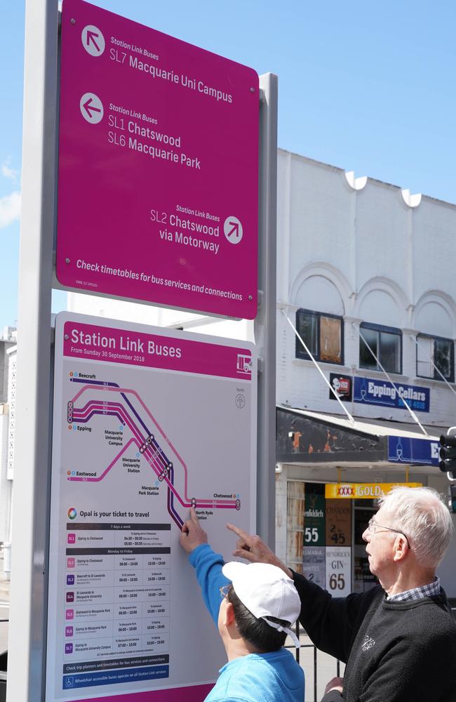 Commuters get to grips with bus services during the Epping to Chatswood rail closure.