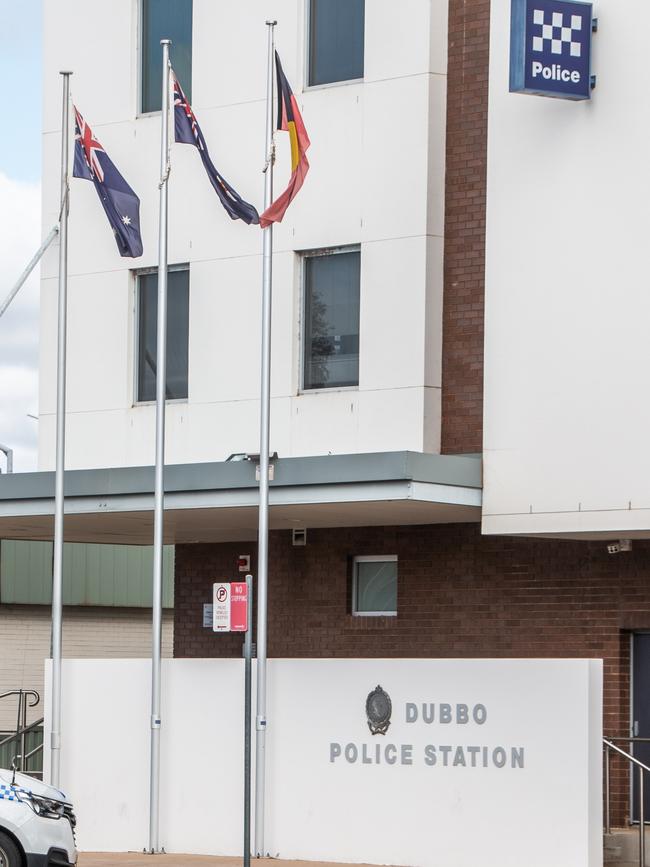 Varcoe was taken to Dubbo Police Station. Picture: Jedd Manning