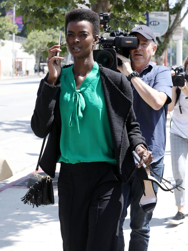 Mornyang attended Federal Court in Los Angeles after her 2019 mid-air altercation. Picture: Clint Brewer.