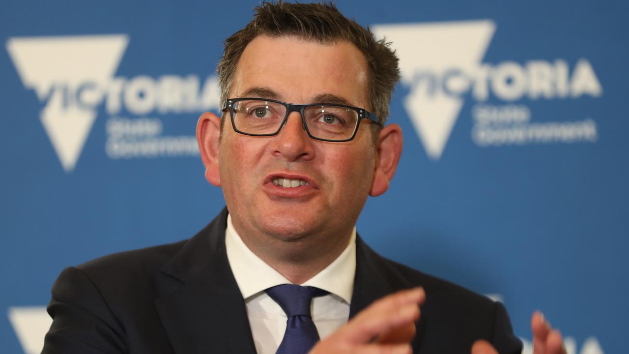 Victorian Premier Daniel Andrews speaks at a press conference. Picture: NCA NewsWire / David Crosling