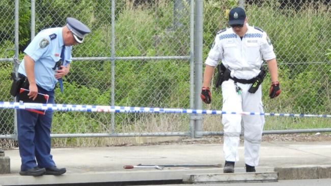 Police on the scene near Shellharbour Junction on Tuesday. Picture: Darren Malone