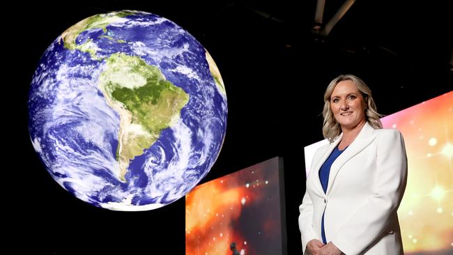 Emma Triggs, CEO of The M Agency at the new space exhibition Neighbourhood Earth which is on at the ICC. Picture: Toby Zerna