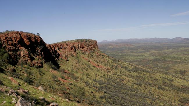 Looking from the top of Mt Gillen near Alice Springs. Hikers will be banned from climbing it from March 1, 2021. Picture: Phil Williams