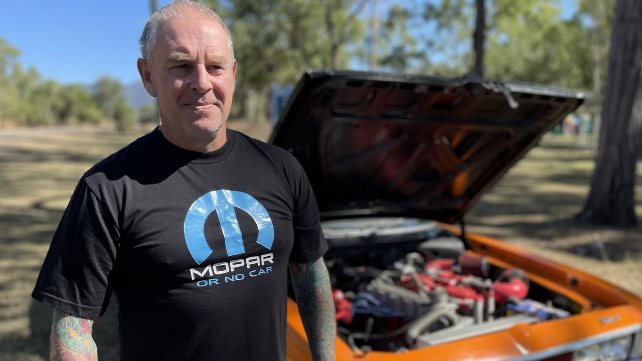 Townsville man Troy Wilson with his 1971 Valiant Charger. He explains how the shortage of LPG fuel supply in Townsville would affect him by tens of thousands of dollars. Picture: Chris Burns