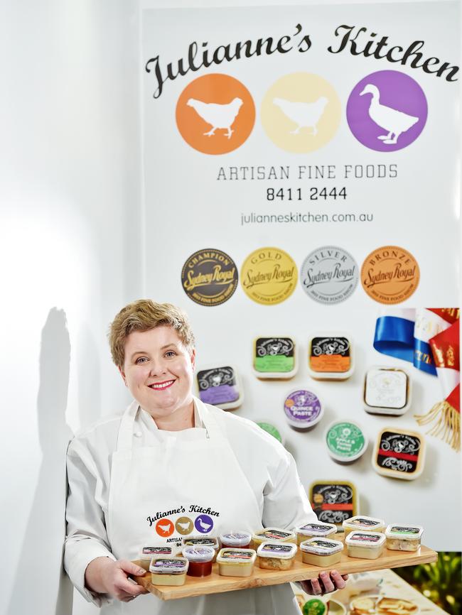 Julianne with her award-winning fine food range.