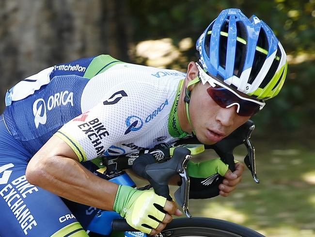 Herald Sun Tour Stage 4 at Arthur's Seat. Caleb Ewan decends. Pic: Michael Klein