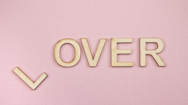 The L is removed from the word lover to leave the word over.