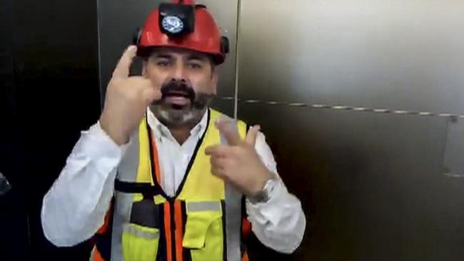 Chilean miner Mario Sepulveda sent a message to the boys. Picture: AFP PHOTO / Mario Sepulveda