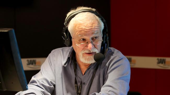 Neil Mitchell talking about Melbourne's crime wave. Picture: Stuart McEvoy.