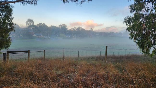 Fog clearing in Nairne on Friday. Picture: Supplied