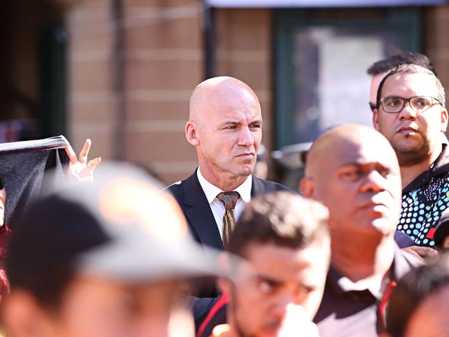 Gary Jubelin at a public rally demanding justice for the Bowraville children in 2016.