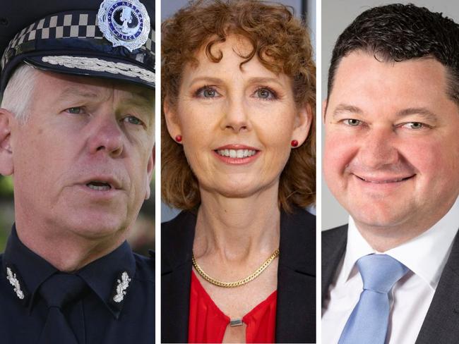 Police Commissioner Grant Stevens, SA Health CEO Robyn Lawrence, Hydrogen CEO Sam Crafter and Premier and Cabinet CEO Damien Walker.