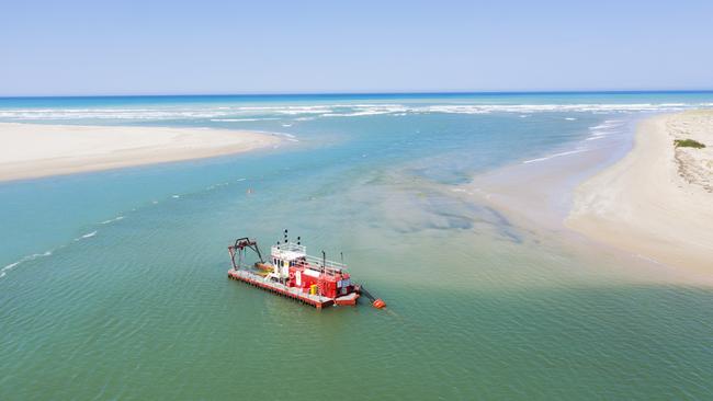 Dredging will resume at the Murray Mouth in Goolwa. Picture Simon Cross