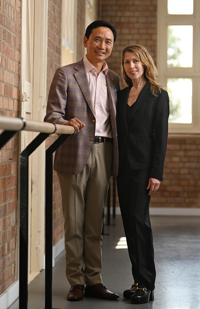 Li Cunxin with Leanne Benjamin. Picture: Lyndon Mechielsen