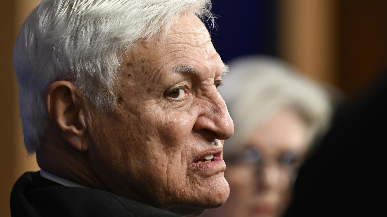 Bob Katter MP, Federal Member for Kennedy &amp; Dr Helen Haines MP, independent Federal Member for Indi address the Rural &amp; National Press Clubs of Australia at the National Press Club in Canberra. Picture: NewsWire / Martin Ollman