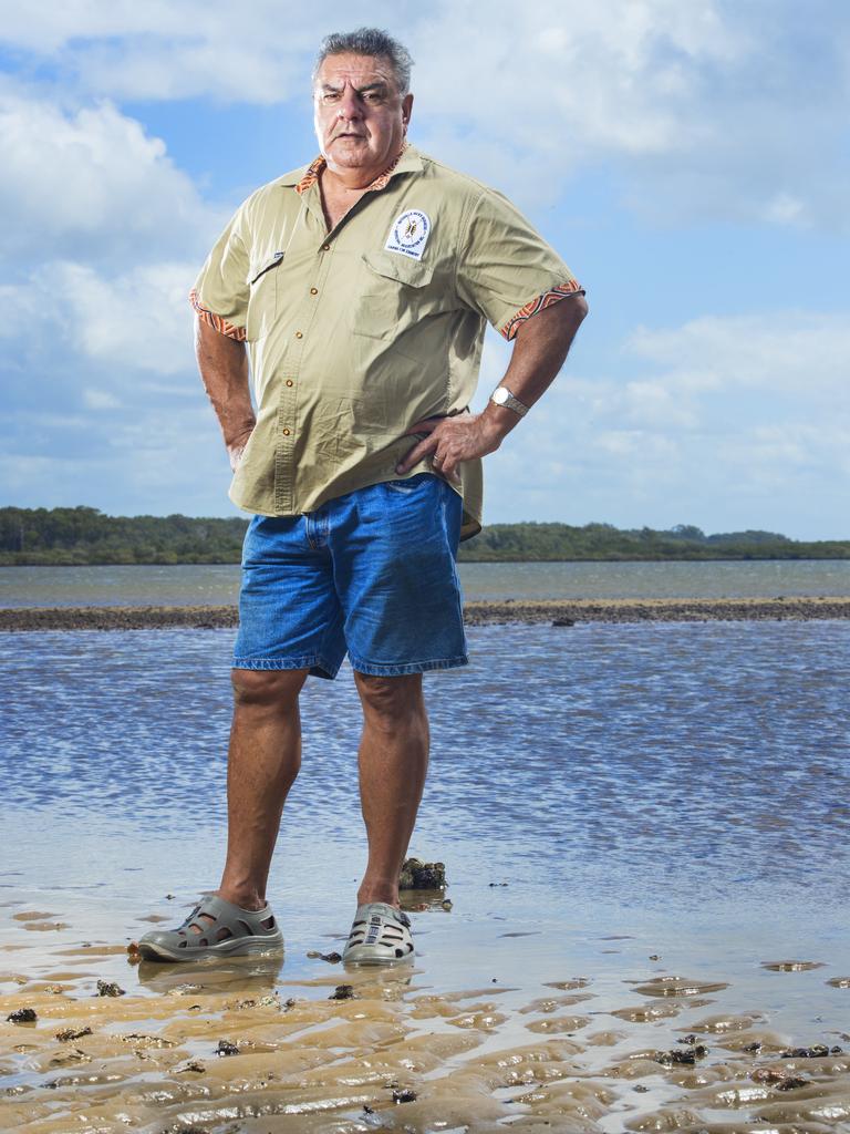 Butchulla Mens Business Aboriginal Association President Glen Miller is protecting traditional hunting laws in his native country in the Great Sandy Strait and Fraser Island. Photo Lachie Millard