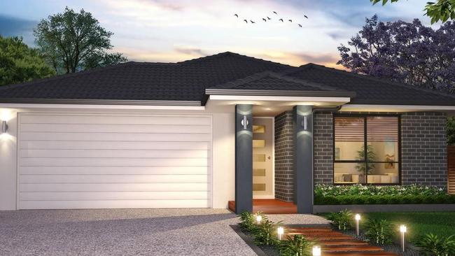 Renders of facades buyers can choose for homes in The Plateau estate in Flinders View.