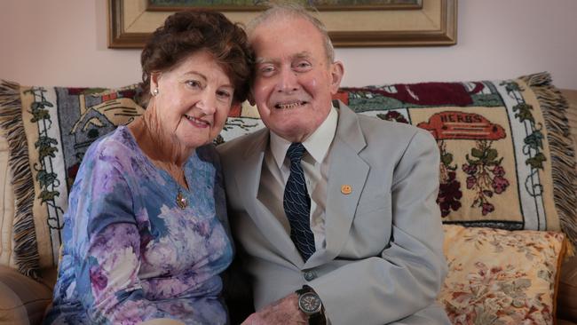 Keith Smith with wife Marjorie, from Elderslie. Picture: Robert Pozo